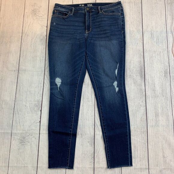 A.N.A. Jeans sz 16 T Tall Mid Rise Jegging Skinny Stretch Dark Wash Inseam 31.5" - Picture 1 of 12